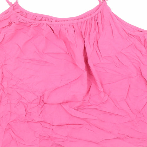 Marks and Spencer Womens Pink Viscose Camisole Tank Size 20 Round Neck