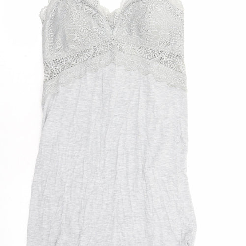 Marks and Spencer Womens Grey Solid Viscose Cami Dress Size L