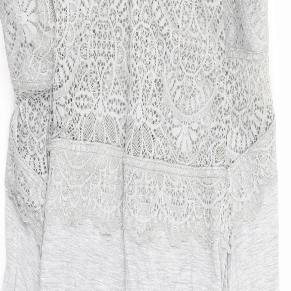 Marks and Spencer Womens Grey Solid Viscose Cami Dress Size L