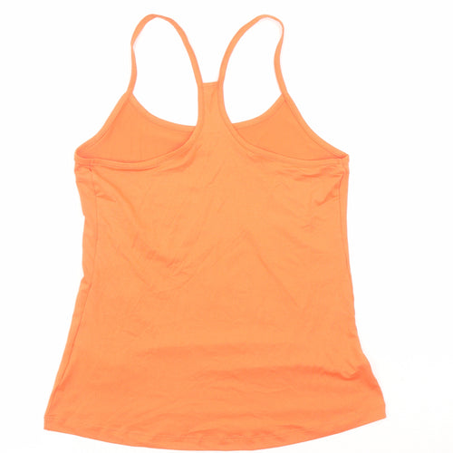GOODMOVE Womens Orange Polyester Camisole Tank Size 12 Round Neck Pullover