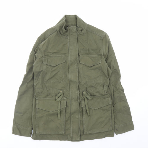 Marks and Spencer Womens Green Jacket Size 10 Zip