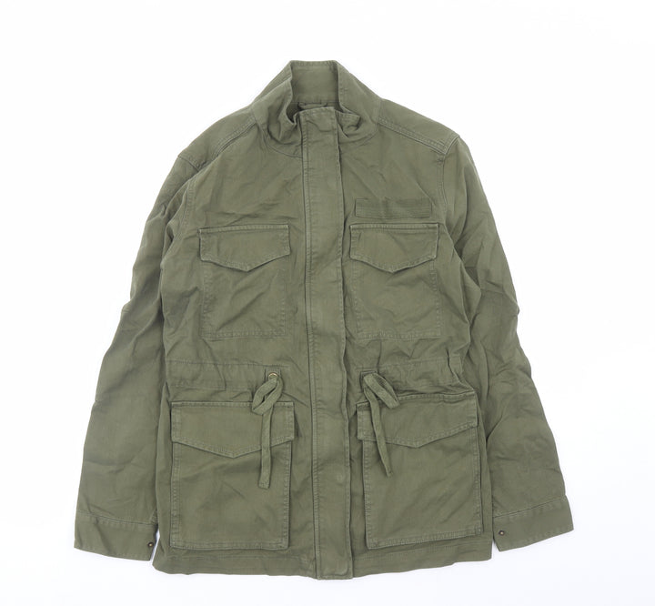 Marks and Spencer Womens Green Jacket Size 10 Zip