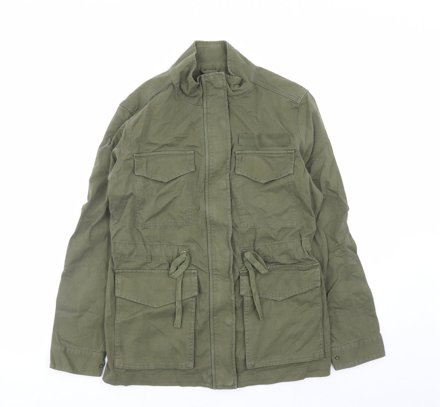 Marks and Spencer Womens Green Jacket Size 10 Zip