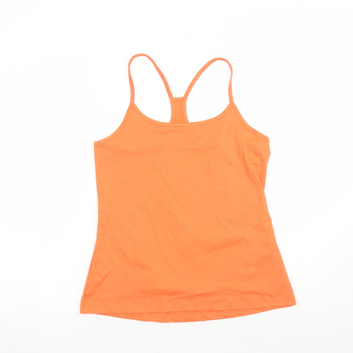 GOODMOVE Womens Orange Polyester Camisole Tank Size 14 Round Neck Pullover