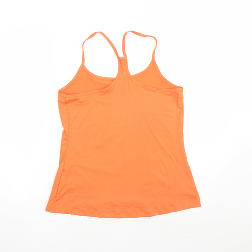 GOODMOVE Womens Orange Polyester Camisole Tank Size 14 Round Neck Pullover