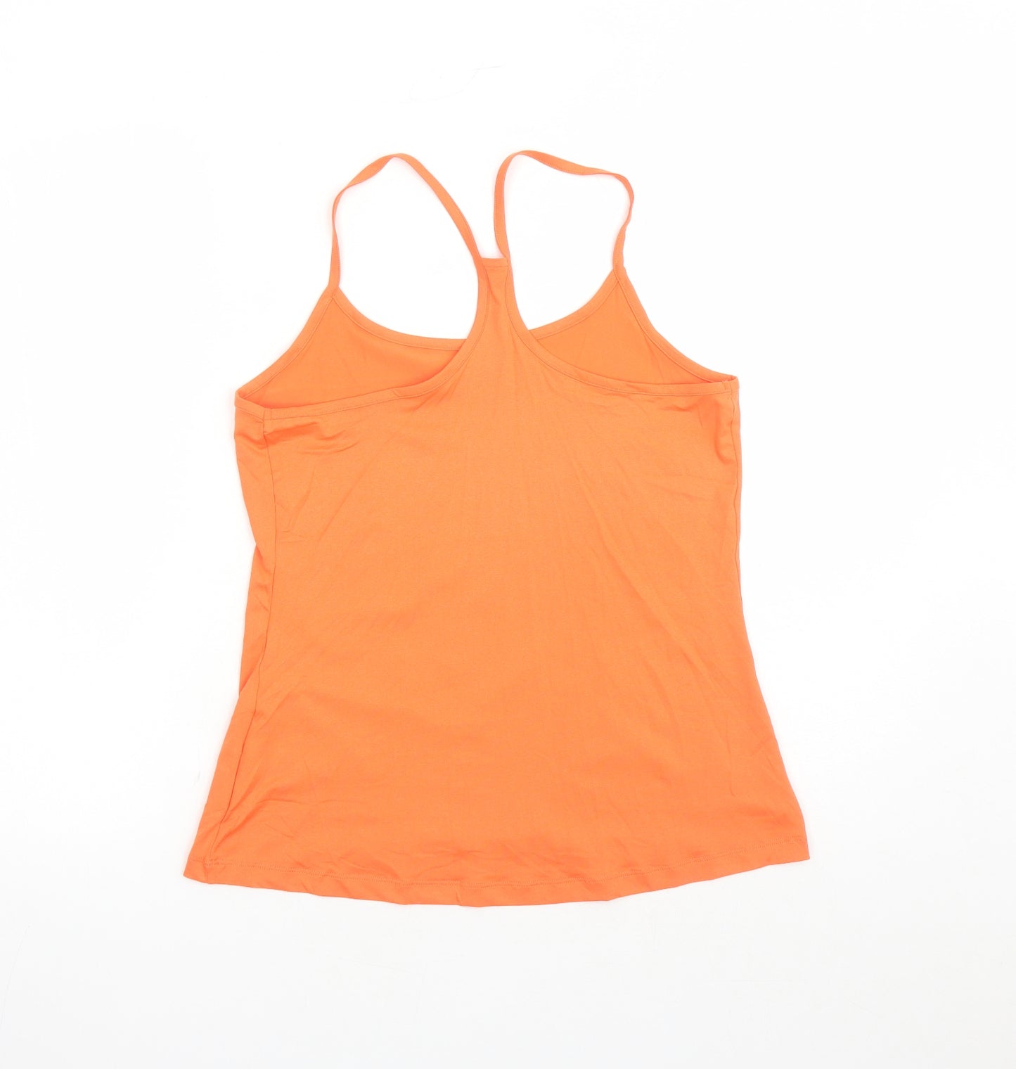 GOODMOVE Womens Orange Polyester Camisole Tank Size 14 Round Neck Pullover