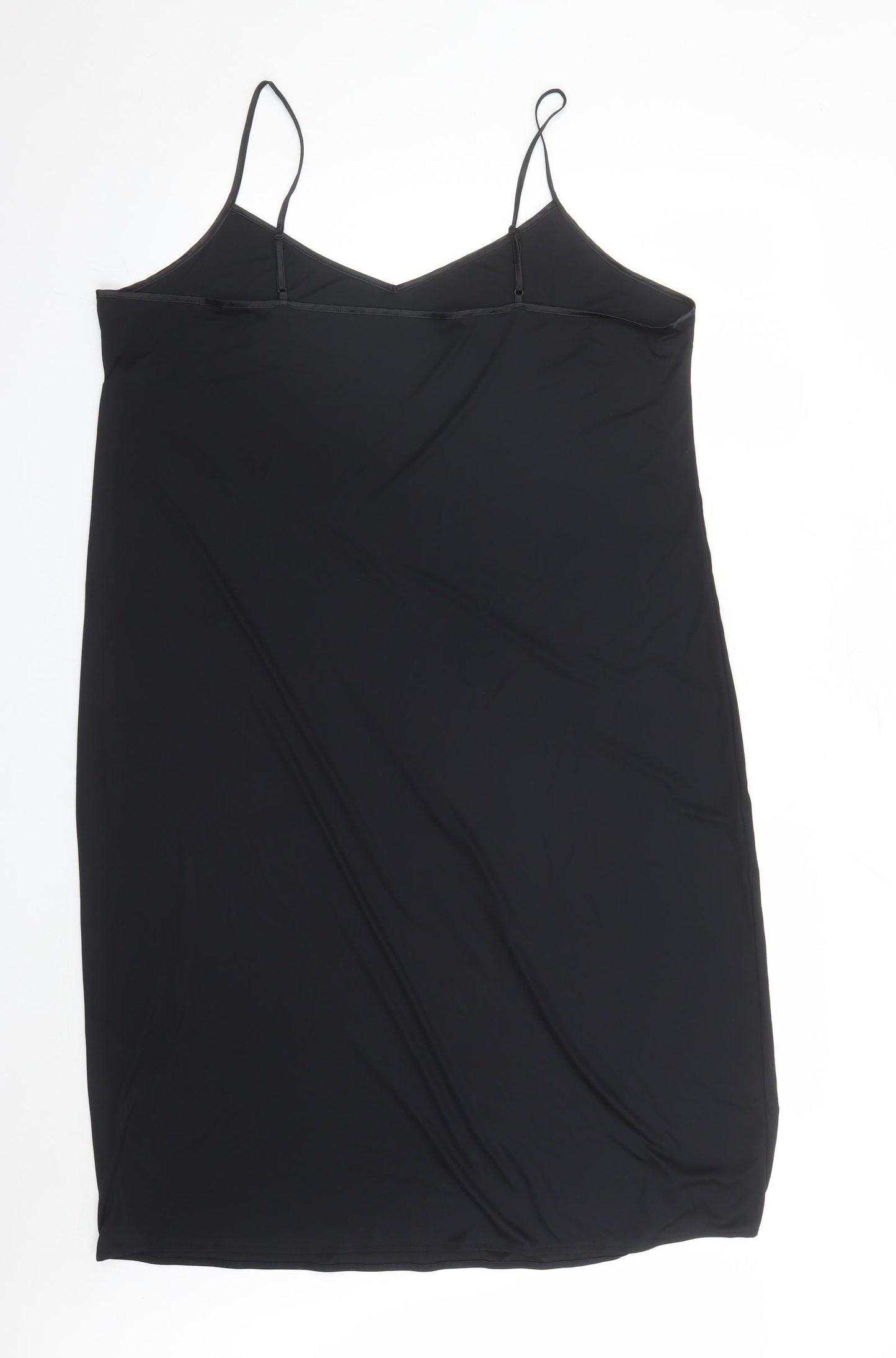 Marks and Spencer Womens Black Solid Polyester Top Dress Size 20