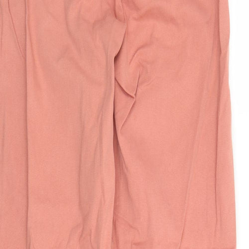 Marks and Spencer Womens Orange Cotton Straight Jeans Size 8 L30 in Regular Zip - Elasticated Waist