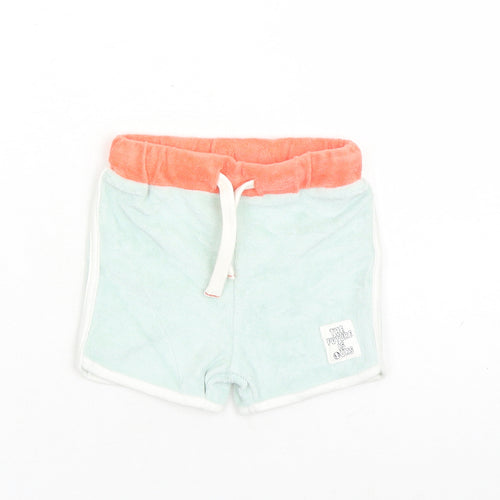 Marks and Spencer Baby Green Cotton Sweatpants Trousers Size 6-9 Months Drawstring - The Future Is Ours Elasticated Waist