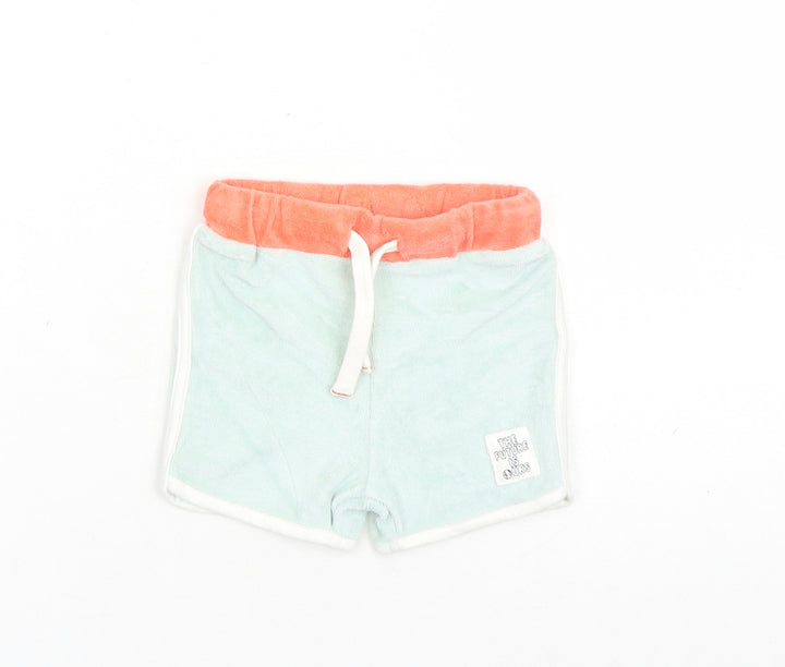 Marks and Spencer Baby Green Cotton Sweatpants Trousers Size 6-9 Months Drawstring - The Future Is Ours Elasticated Waist