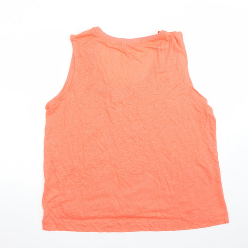 Autograph Womens Orange Flax Basic Tank Size 20 Scoop Neck