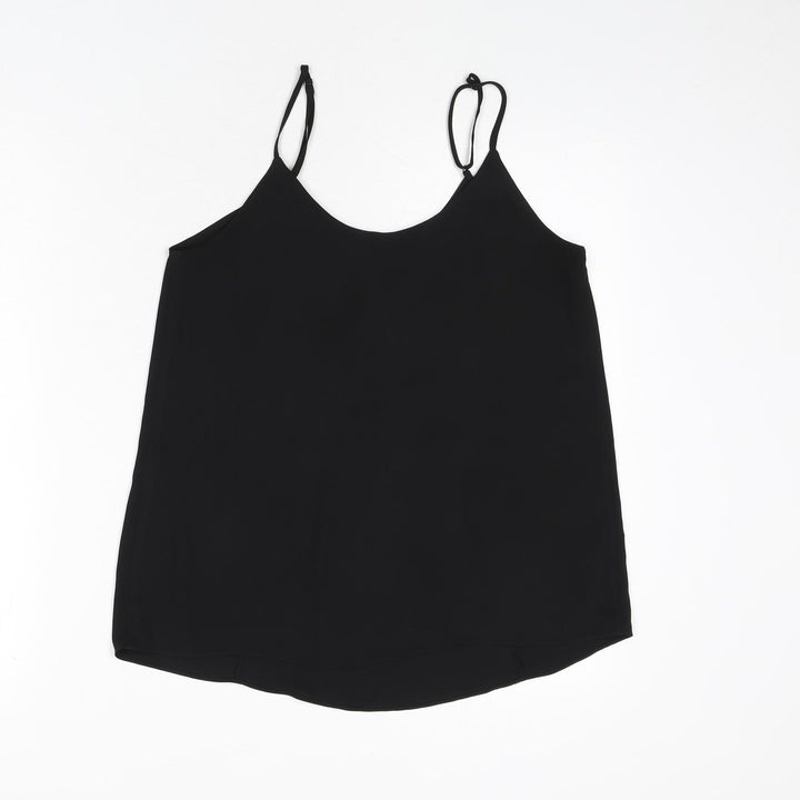 Oasis Womens Black Polyester Camisole Tank Size 8 Scoop Neck