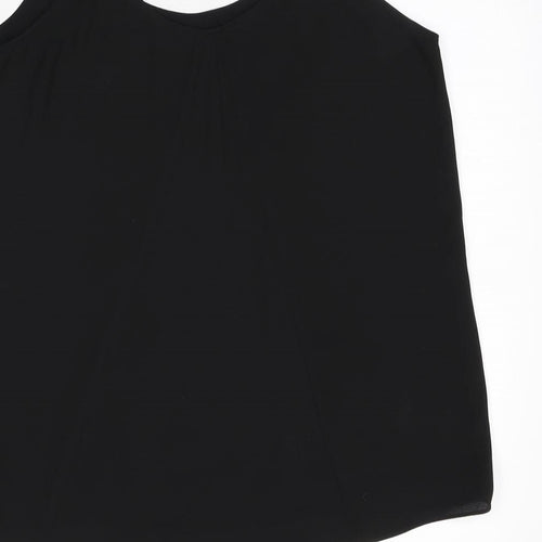 Oasis Womens Black Polyester Camisole Tank Size 8 Scoop Neck