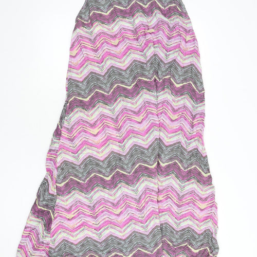 Very Womens Multicoloured Geometric Viscose A-Line Size 12 Halter Tie - Zig Zag Pattern