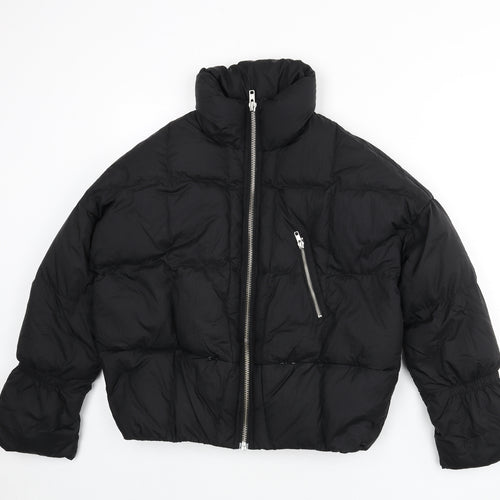 WELKIN & WZWJ Womens Black Puffer Jacket Coat Size 10 Zip