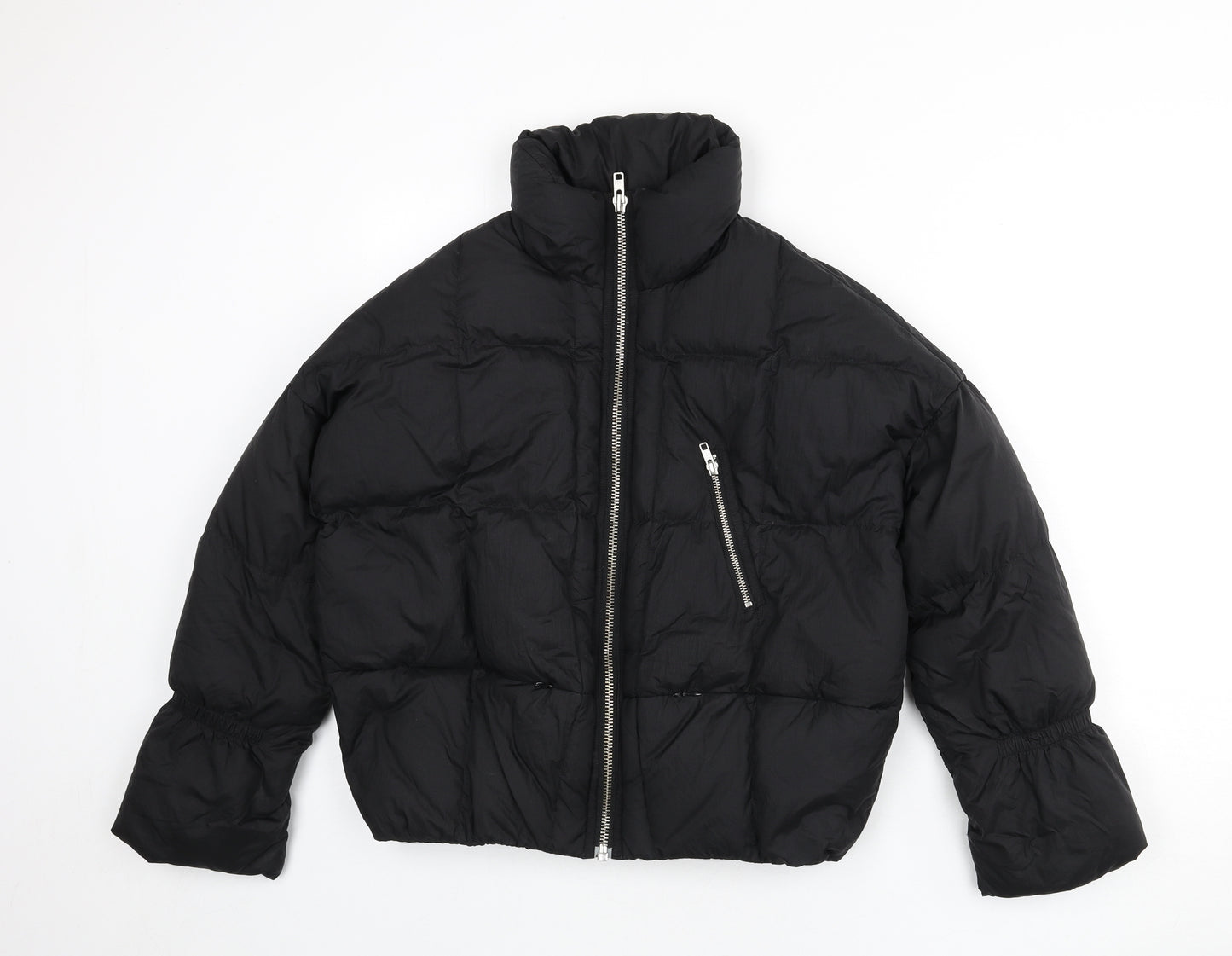 WELKIN & WZWJ Womens Black Puffer Jacket Coat Size 10 Zip