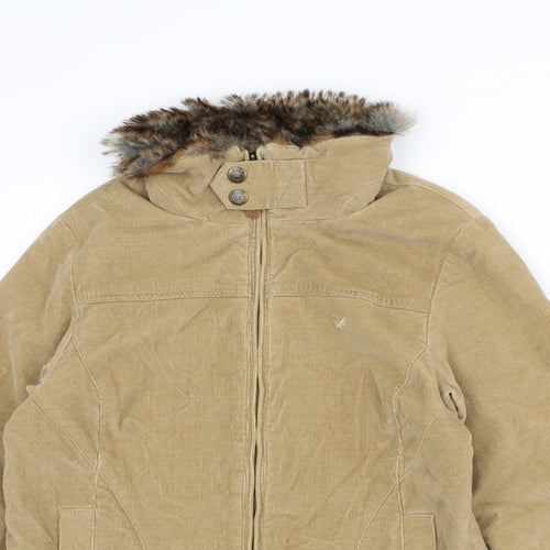 Crew Clothing Womens Beige Jacket Size 8 Zip