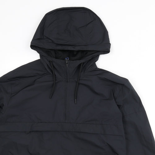 Divided by H&M Mens Black Anorak Coat Size S Zip