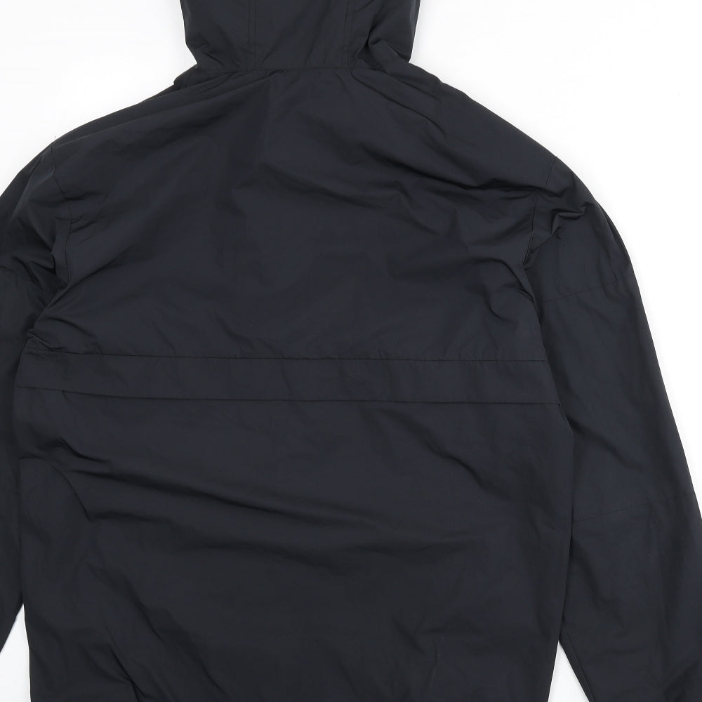 Divided by H&M Mens Black Anorak Coat Size S Zip