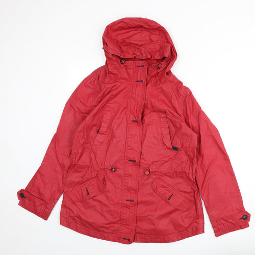 NEXT Womens Red Rain Coat Coat Size 12 Zip