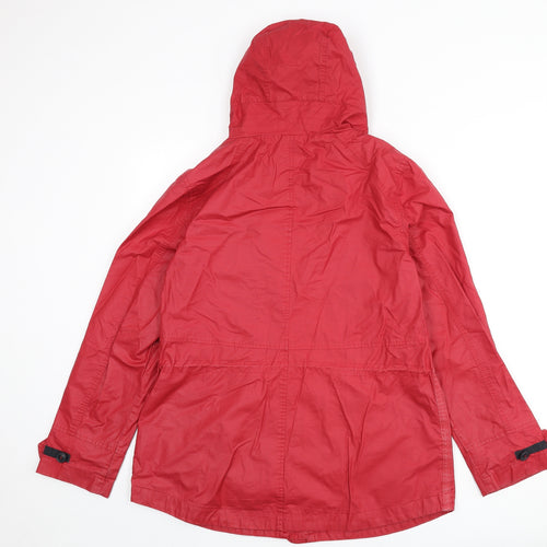 NEXT Womens Red Rain Coat Coat Size 12 Zip