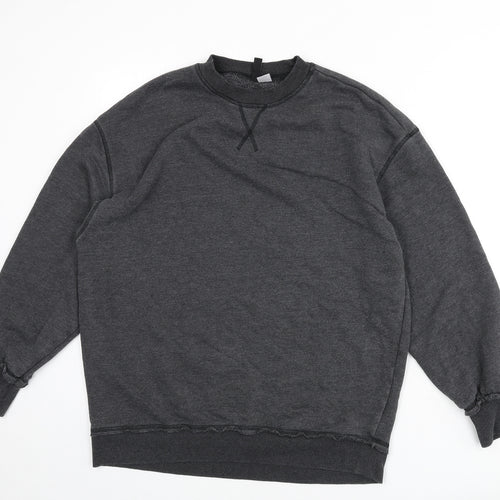 Divided Womens Grey Cotton Pullover Sweatshirt Size S Pullover