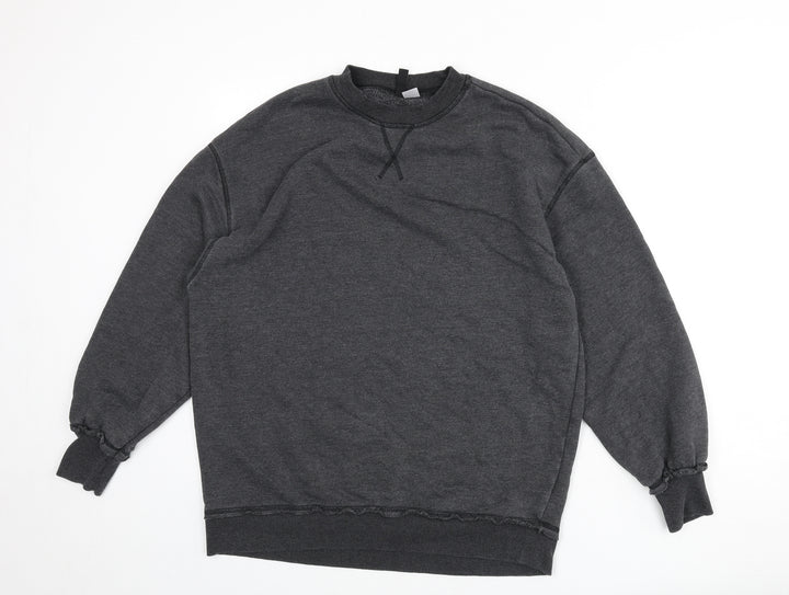 Divided Womens Grey Cotton Pullover Sweatshirt Size S Pullover