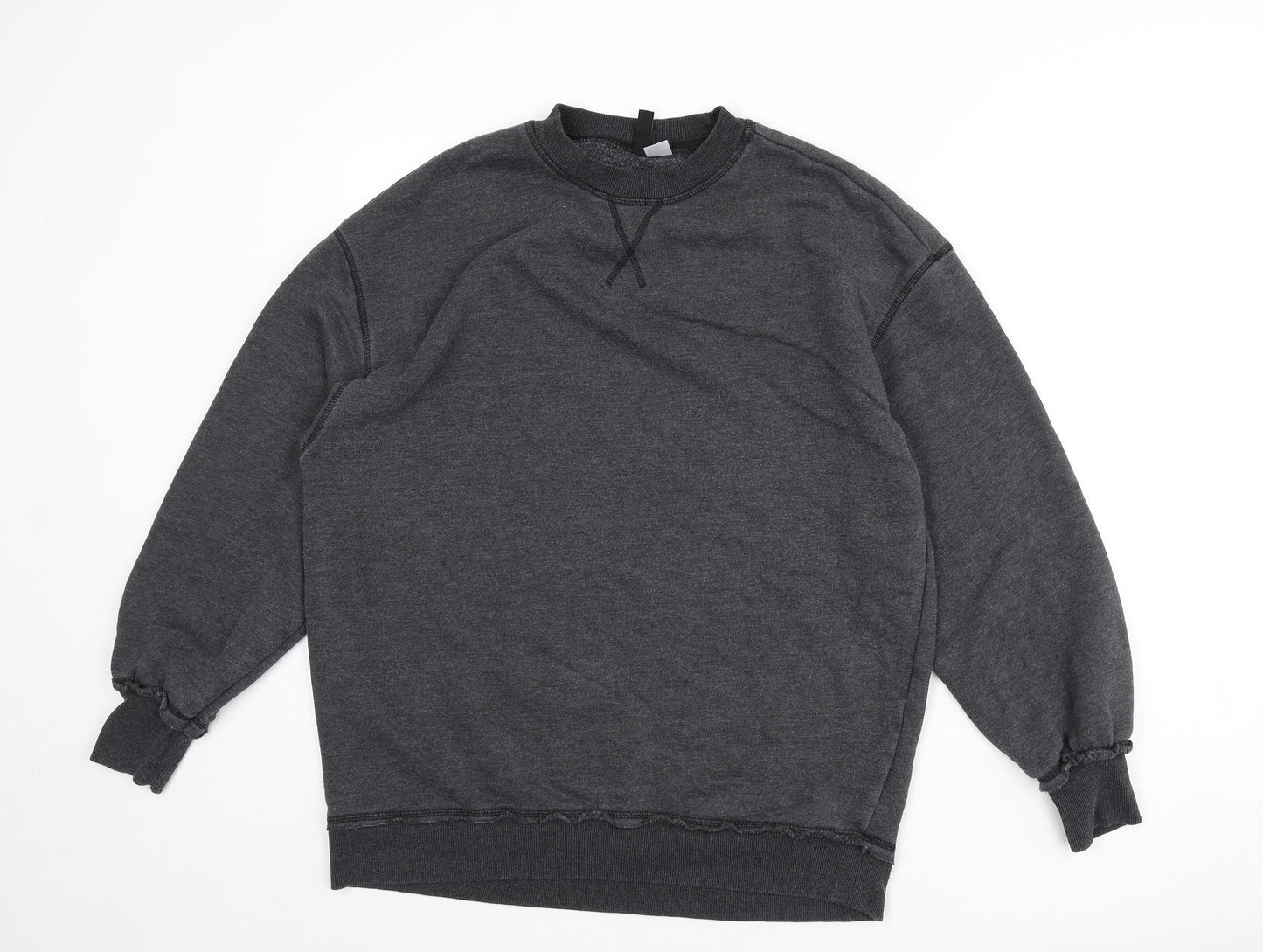 Divided Womens Grey Cotton Pullover Sweatshirt Size S Pullover