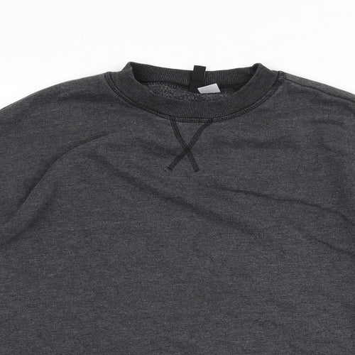Divided Womens Grey Cotton Pullover Sweatshirt Size S Pullover