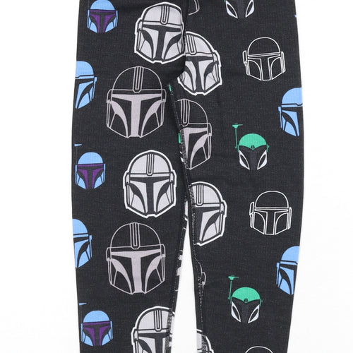 Marks and Spencer Boys Black Cotton Jogger Trousers Size 6-7 Years Regular Pullover - Star Wars, Stormtrooper, Thermal
