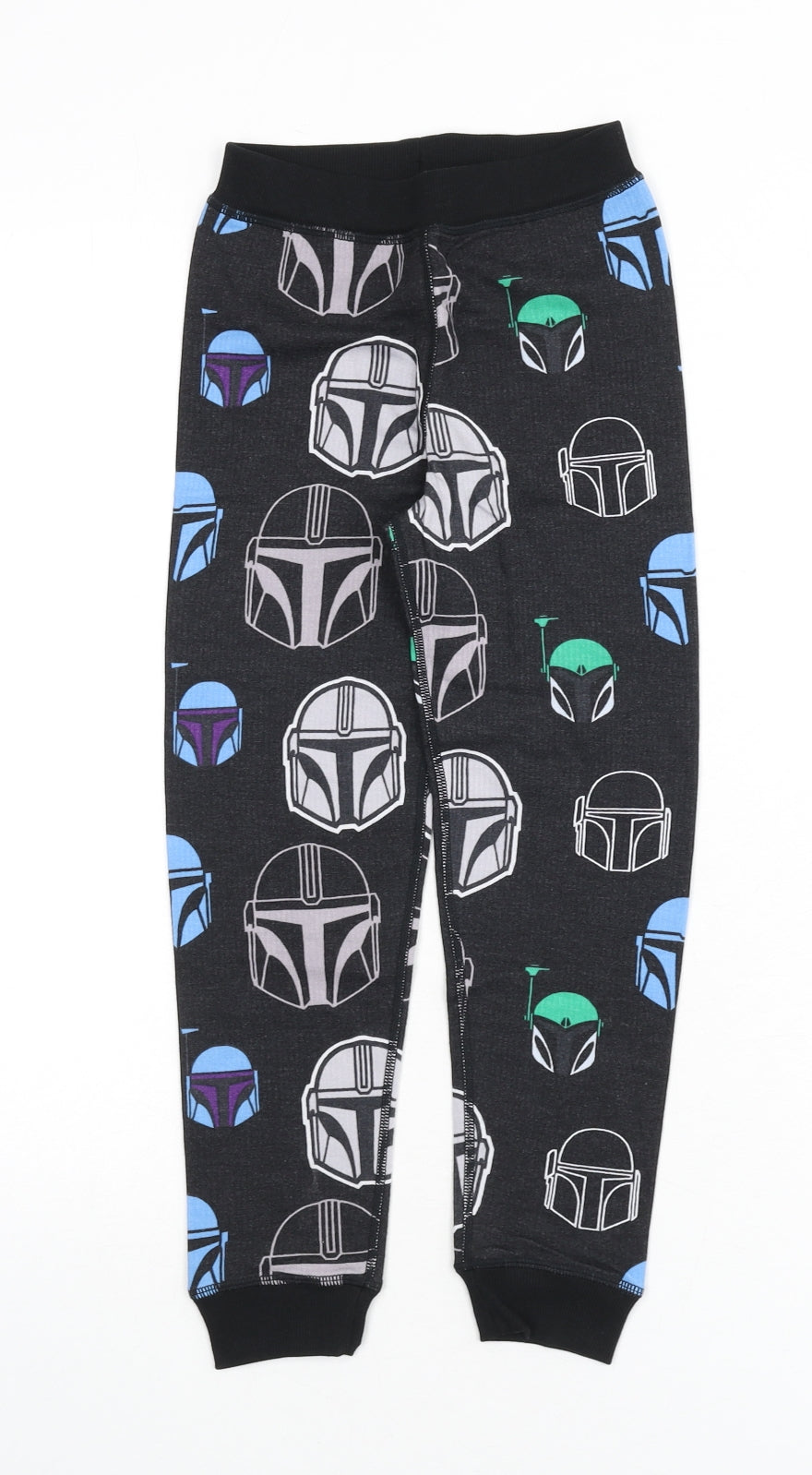 Marks and Spencer Boys Black Cotton Jogger Trousers Size 6-7 Years Regular Pullover - Star Wars, Stormtrooper, Thermal