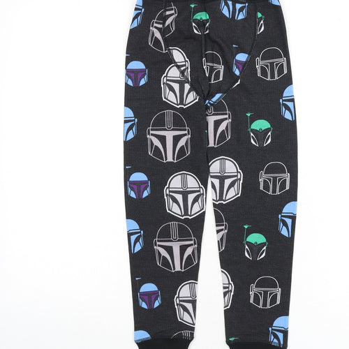 Marks and Spencer Boys Black Cotton Jogger Trousers Size 6-7 Years Regular Pullover - Star Wars, Stormtrooper, Thermal