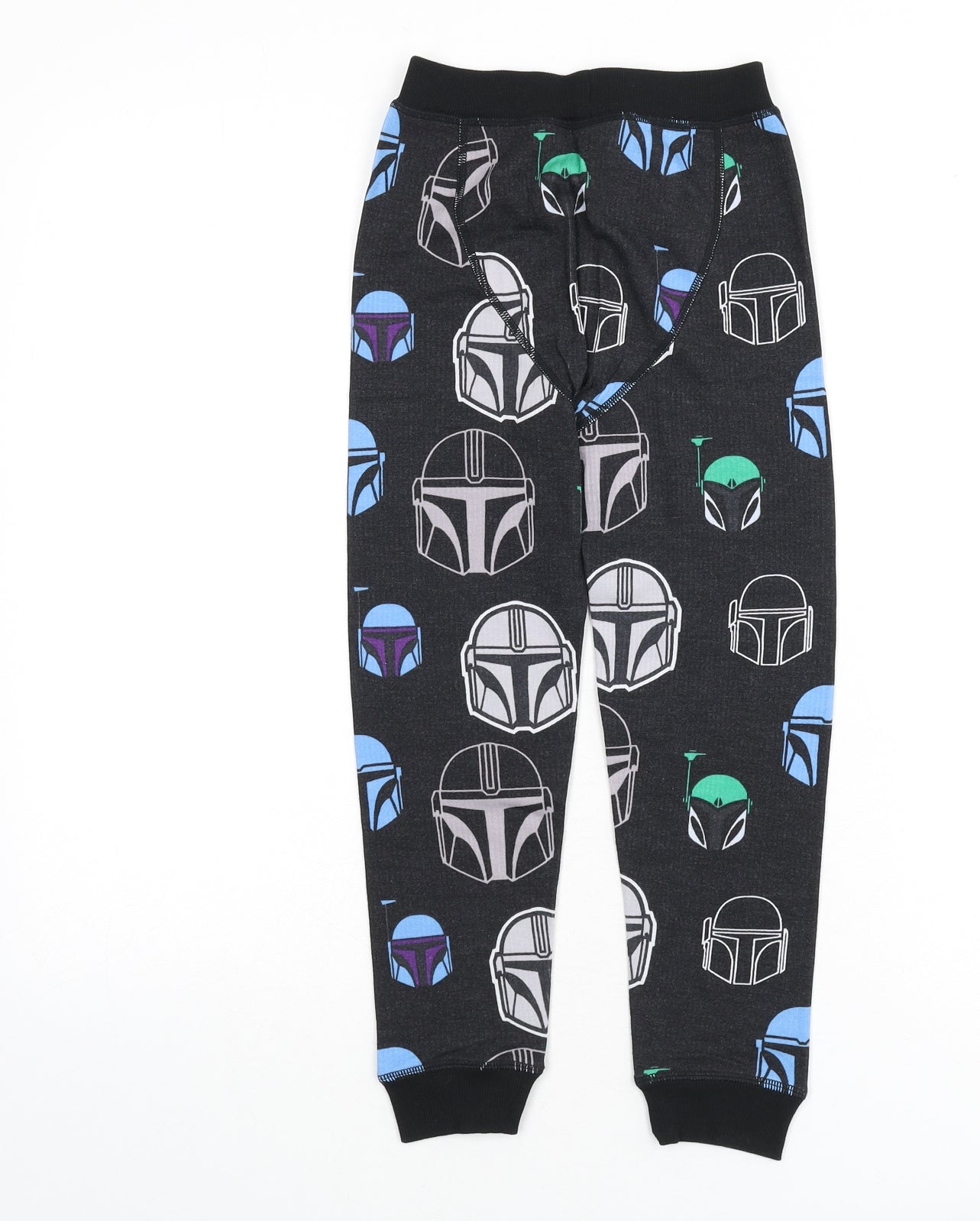 Marks and Spencer Boys Black Cotton Jogger Trousers Size 6-7 Years Regular Pullover - Star Wars, Stormtrooper, Thermal