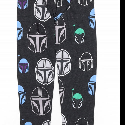 Marks and Spencer Boys Black Cotton Jogger Trousers Size 6-7 Years Regular Pullover - Star Wars, Stormtrooper, Thermal