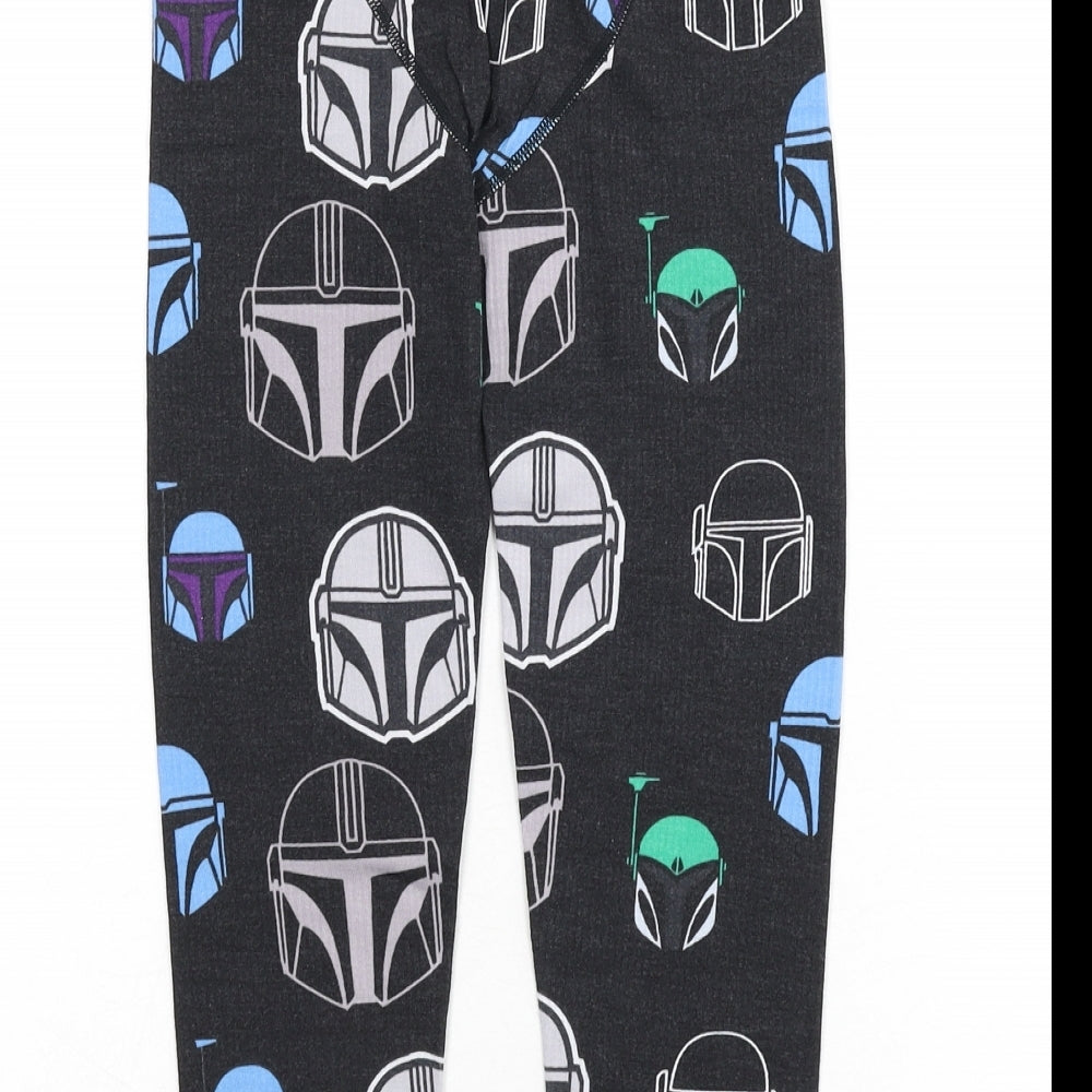 Marks and Spencer Boys Black Cotton Jogger Trousers Size 6-7 Years Regular Pullover - Star Wars, Stormtrooper, Thermal