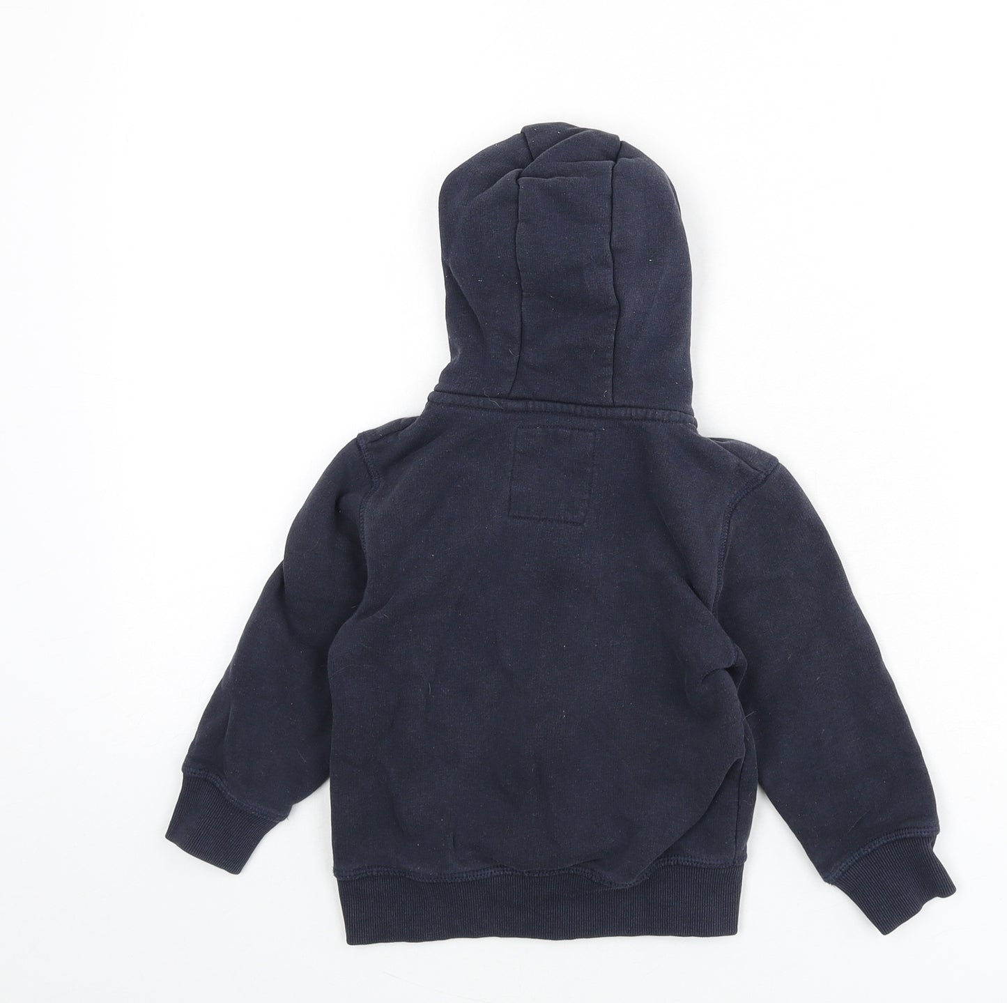 NEXT Boys Blue Cotton Full Zip Hoodie Size 2-3 Years Zip - Dinosaur