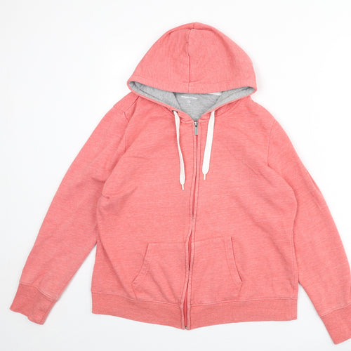 Dunnes Stores Womens Pink Polyester Full Zip Hoodie Size 18 Zip