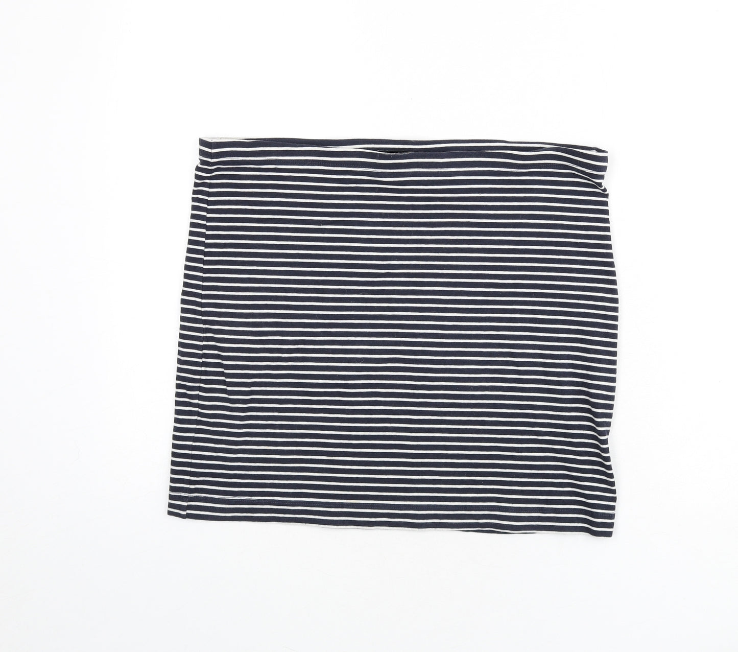 H&M Womens Blue Striped Cotton Bandage Skirt Size L