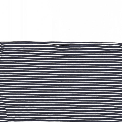 H&M Womens Blue Striped Cotton Bandage Skirt Size L