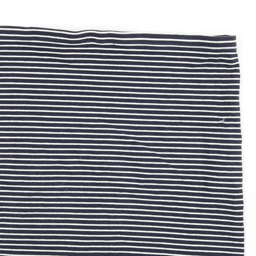H&M Womens Blue Striped Cotton Bandage Skirt Size L