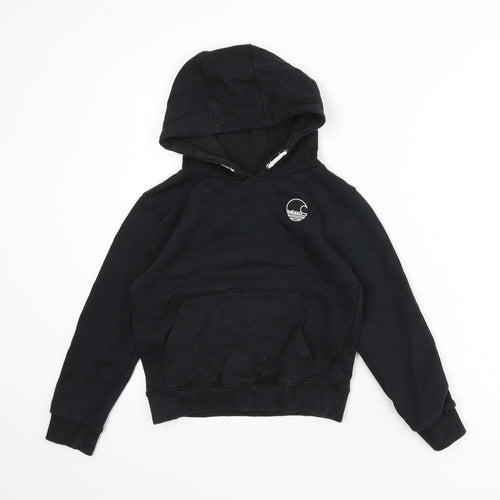 SoulCal&Co Boys Black Cotton Pullover Hoodie Size 9-10 Years Pullover