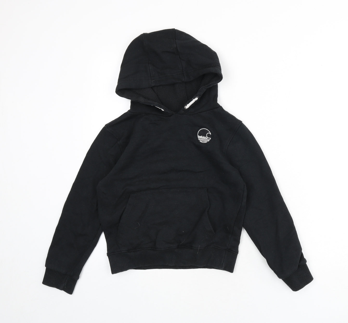 SoulCal&Co Boys Black Cotton Pullover Hoodie Size 9-10 Years Pullover
