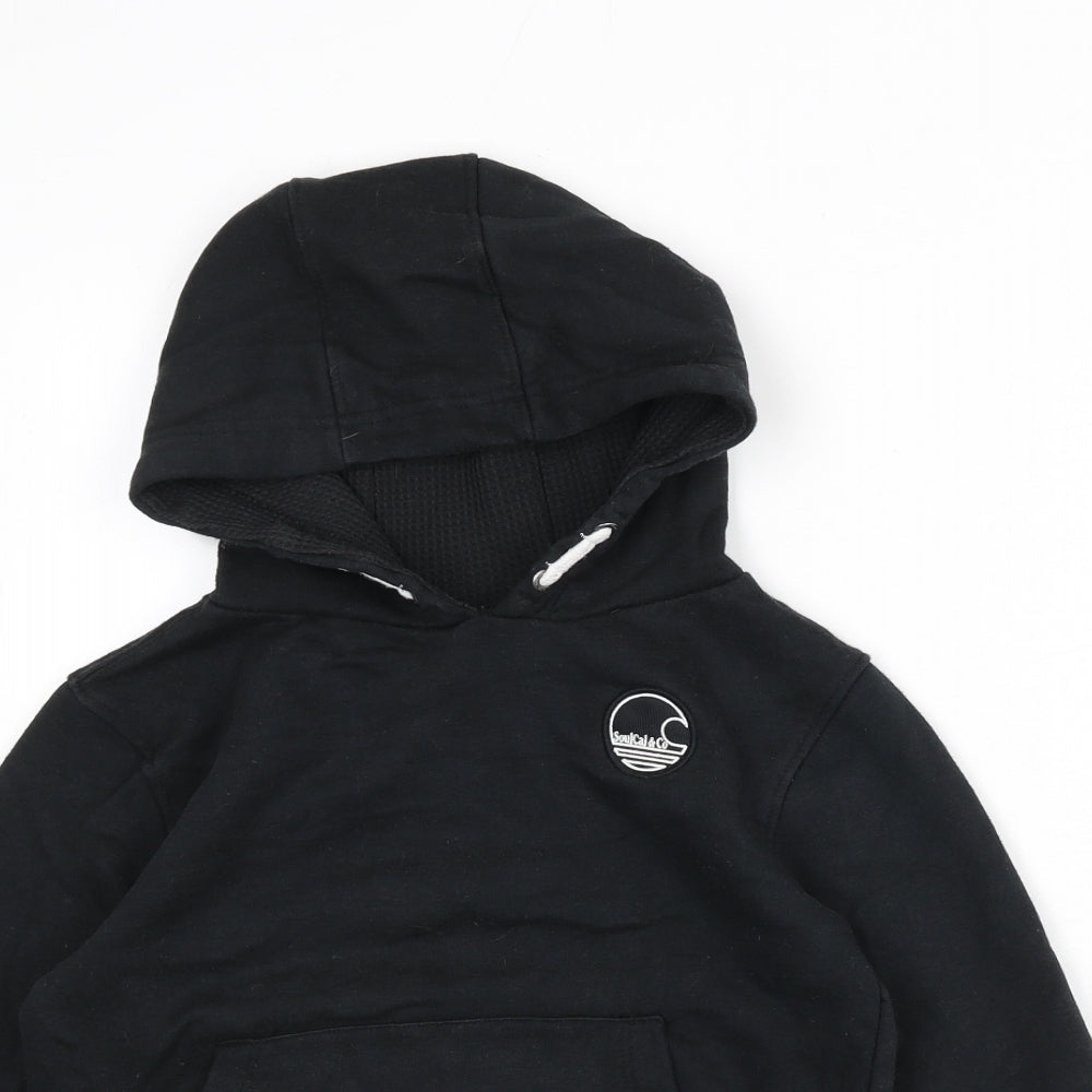 SoulCal&Co Boys Black Cotton Pullover Hoodie Size 9-10 Years Pullover
