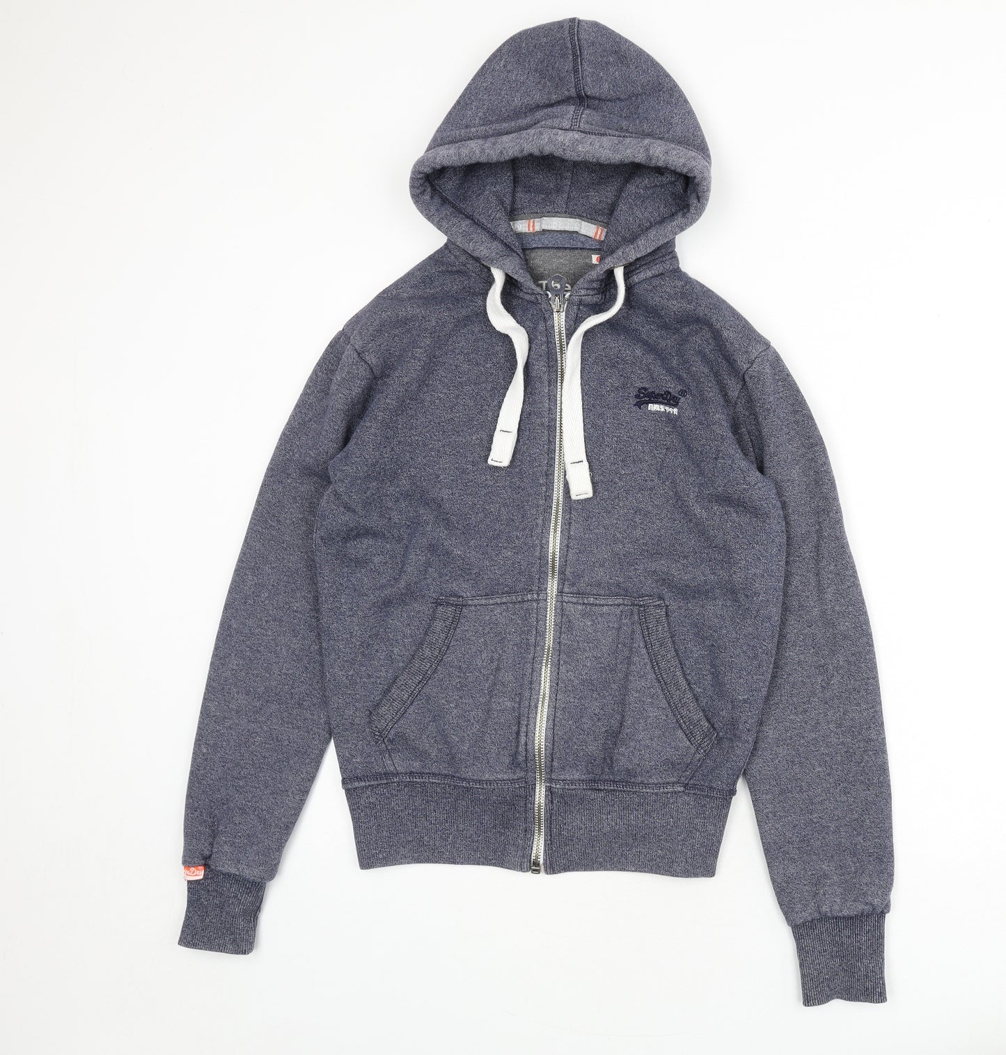 Superdry Mens Blue Cotton Full Zip Hoodie Size XS