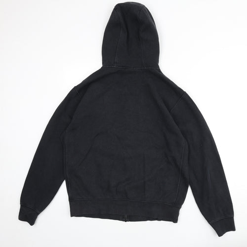 Nike Mens Black Cotton Full Zip Hoodie Size M
