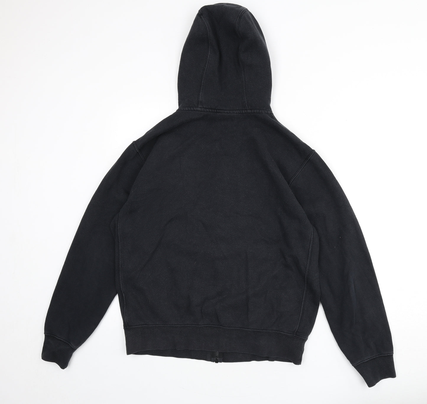 Nike Mens Black Cotton Full Zip Hoodie Size M