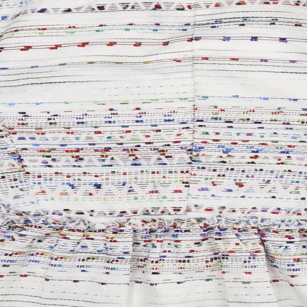 Zara Womens Multicoloured Geometric Jacket Blazer Size M - Stripe Detail