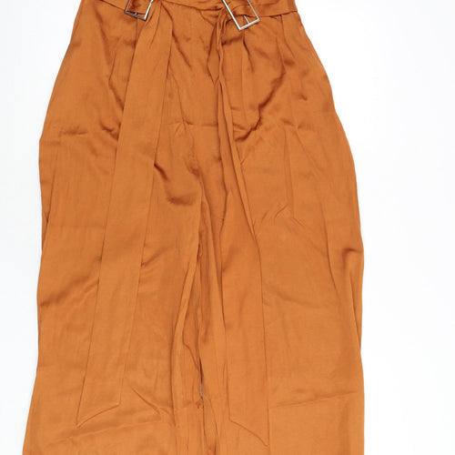 River Island Womens Orange Polyester Jumpsuit One-Piece Size 10 L30 in Zip