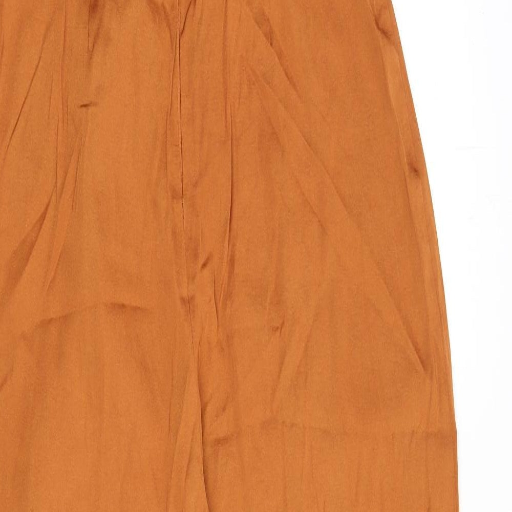 River Island Womens Orange Polyester Jumpsuit One-Piece Size 10 L30 in Zip