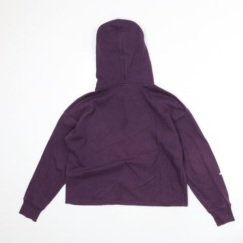 Champion Womens Purple Cotton Pullover Hoodie Size XS Pullover - Cropped